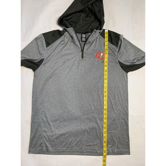 NFL Team Apparel Mens Medium Gray Tampa Bay Buccaneers Hoodie Pullover - Picture 7 of 7